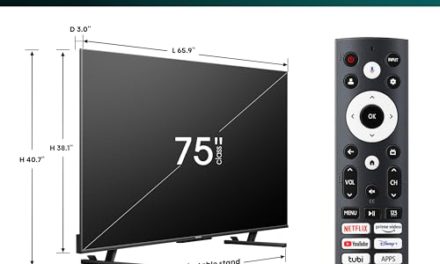 Ultimate 75″ Hisense U8 Google Smart TV: Stunning Display, Immersive Gaming, Alexa Compatible