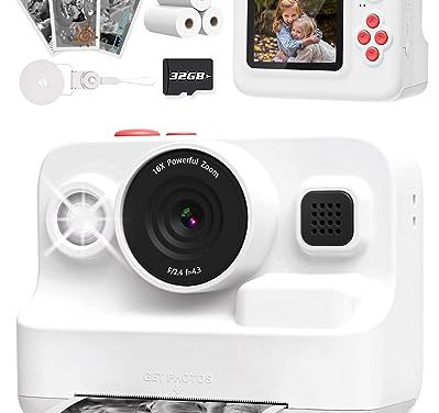 Capture Joy: Anchioo Kids Camera – Instant Print, HD, 32G SD Card – Perfect Christmas Gift