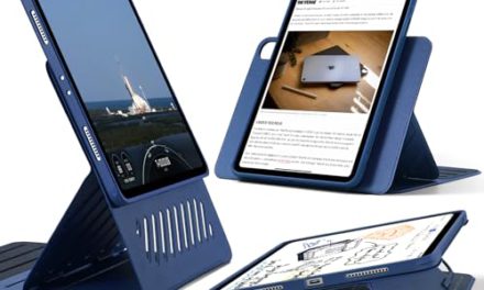 Powerful ESR iPad Pro 12.9 Case: Magnetic, Adjustable Stand, Stunning Blue