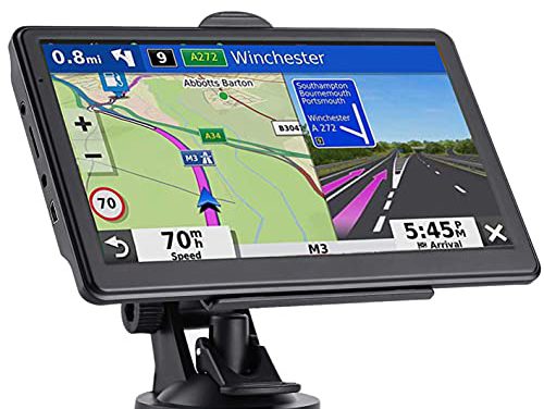 Upgrade Your Road Trip: 2024 Map, 7″ Touch Screen GPS with Voice Guidance & Safety Alerts