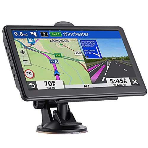 Upgrade Your Road Trip: 2024 Map, 7″ Touch Screen GPS with Voice Guidance & Safety Alerts