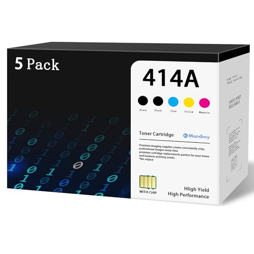 Save Big on 414A Toner Cartridges Bundle: Black, Cyan, Yellow, Magenta for Laser Printers