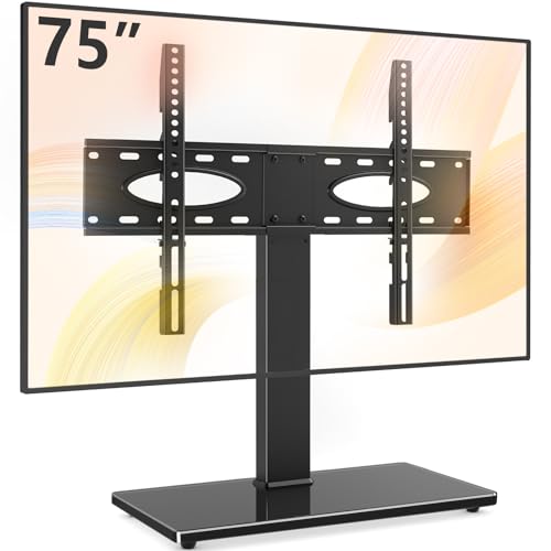 Upgrade Your TV Stand: Swivel, Adjust Height, Reinforced, Tempered Glass Base