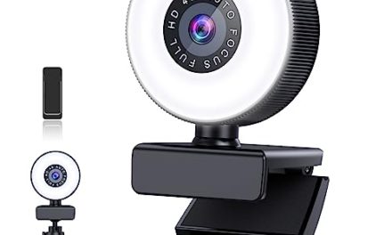 Enhance Video Calls: Cnkaite 4K Webcam with Autofocus, Mic & Privacy Cover