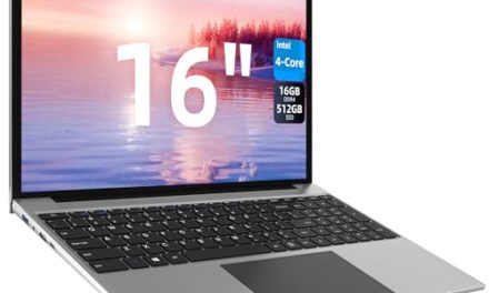 Powerful 16-inch Laptop: Intel N100 CPU, 16GB RAM, 512GB SSD