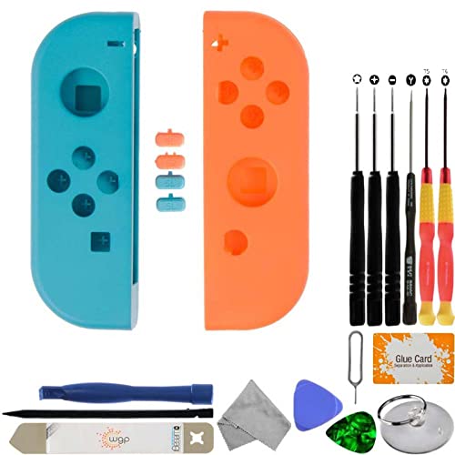 Revamp Your Nintendo Switch with Vibrant Red & Blue Controller Shell + Toolkit