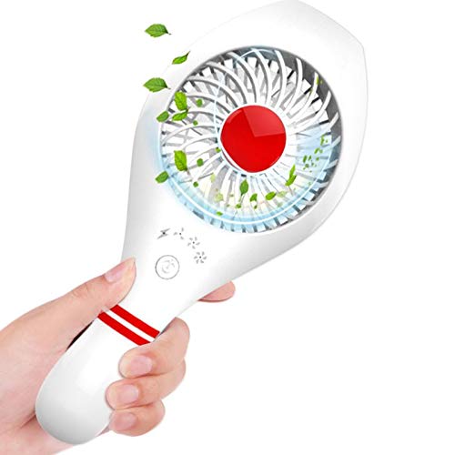 Powerful OONAISE Handheld Fan: Portable, Standable, LED Light, 3 Speeds, USB Rechargeable, Quiet – Ideal for Home, Travel, Bedroom, Office