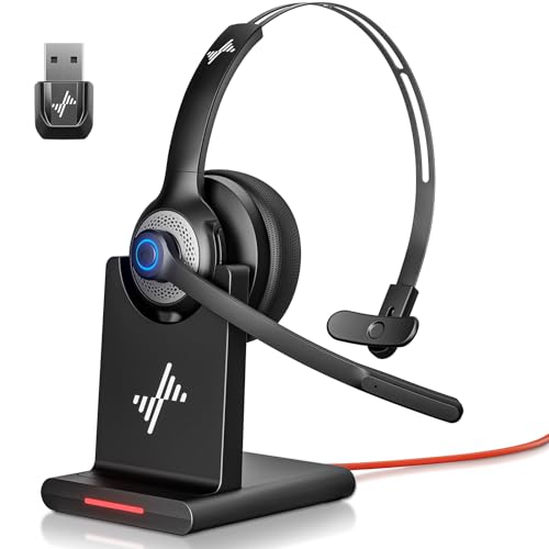 Ultimate Wireless Headset: Noise Cancelling, Crystal Clear Mic, V5.2