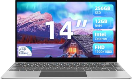 Powerful 14″ Laptop: Boosted RAM & SSD, Stunning Display, Dual Speakers, Fast WiFi