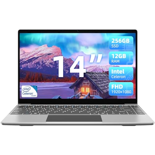Powerful 14″ Laptop: Boosted RAM & SSD, Stunning Display, Dual Speakers, Fast WiFi