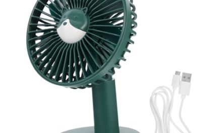 Compact Desk Fan: Powerful USB Air Circulator for Office, Travel & Study