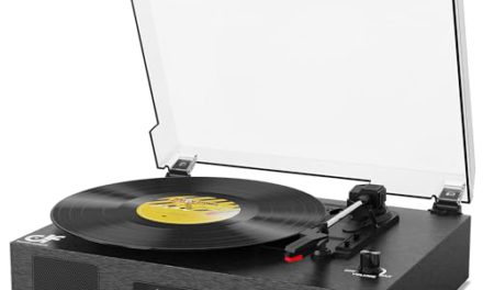 Vintage Bluetooth Record Player with USB Recording