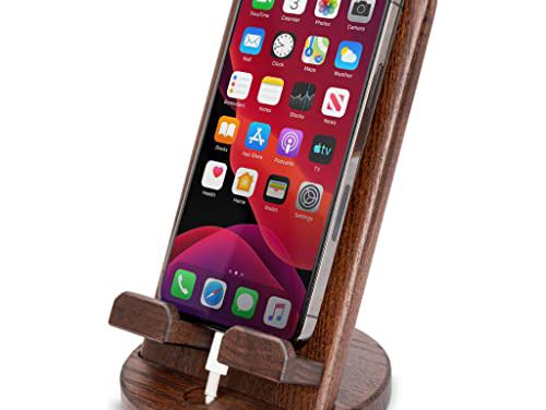 Portable Nightstand Organizer: TESLYAR Wooden Phone Stand for Men’s Special Occasions