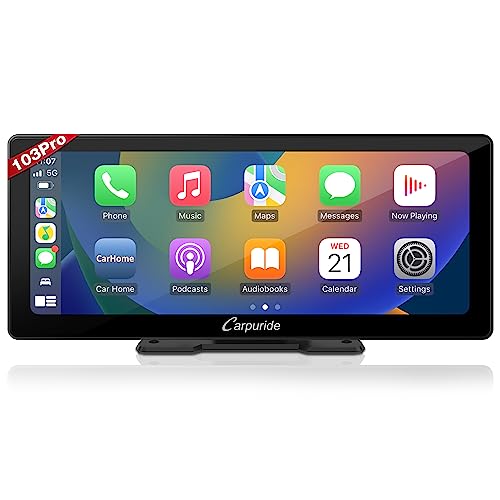 Revolutionary 2023 Carpuride W103 Pro: Wireless Bluetooth, Apple Carplay & Android Auto, 10.3″ Touch Screen, Mirror Link/GPS/Siri/FM