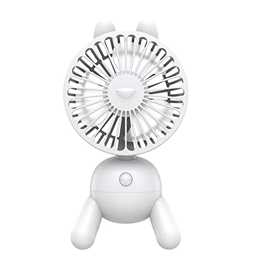 Powerful 2400mAh USB Desk Fan: Whisper-Quiet, 4 Speeds, Cute Puppy Design!