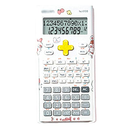 12-Digit Double-line Calculator: Boost Your Accounting Skills! (Pink/White)