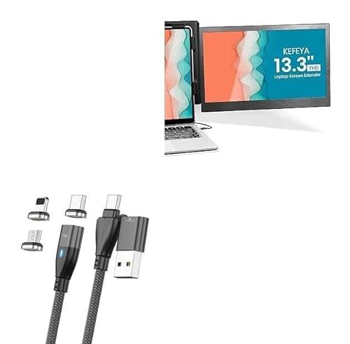 Boost Your Laptop Screen: BoxWave’s MagnetoSnap PD AllCharge Cable for Kefeya P1 Plus Monitor
