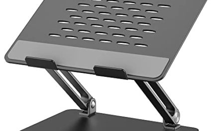 Elevate Your Laptop: Sleek Aluminum Stand for Desk