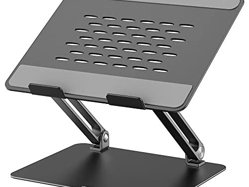 Elevate Your Laptop: Sleek Aluminum Stand for Desk