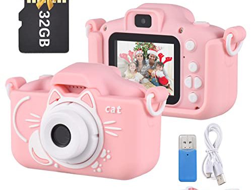 Capture Memories: X8 Mini Camera with Dual Lens, 1080P Video, 20MP, Cute Frames, Games & 32GB Card