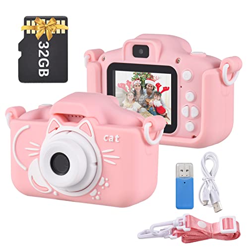 Capture Memories: X8 Mini Camera with Dual Lens, 1080P Video, 20MP, Cute Frames, Games & 32GB Card