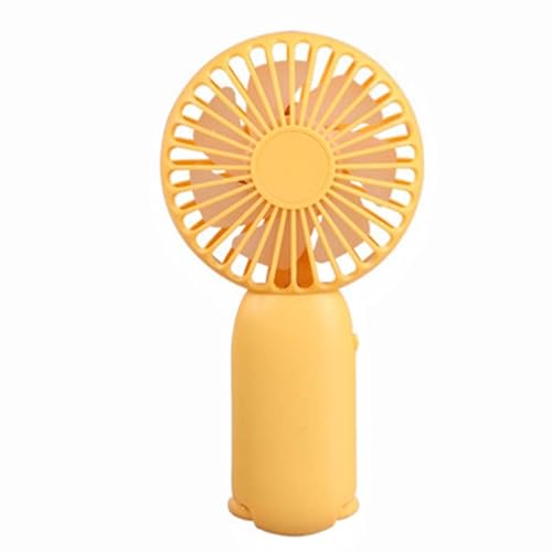 Cooling Breeze on the Go! USB Rechargeable Mini Fan – Silent, Vibrant Yellow