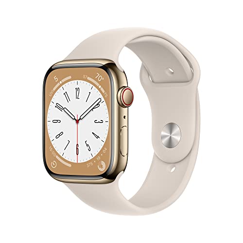 Upgrade to Apple Watch Series 8: Enhanced GPS, Cellular, and Sleek Gold Design!