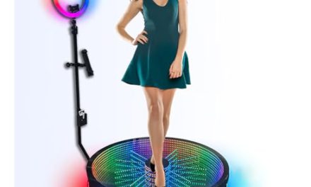 360 Photo Booth Machine: Capture Cherished Moments with Ring Light Selfie Holders, Remote Control, and Slow Motion Camera