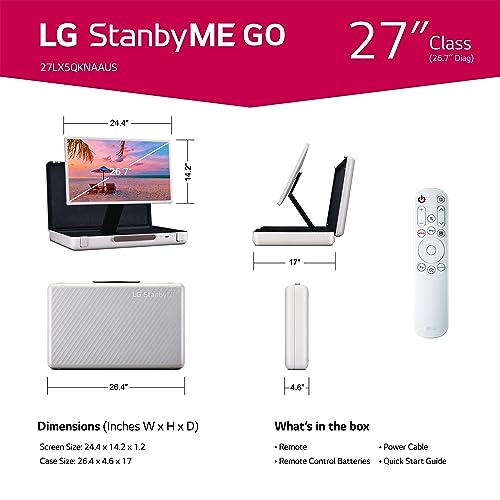 Portable Smart Touch Screen: LG 27″ StanbyME – Soothing Beige