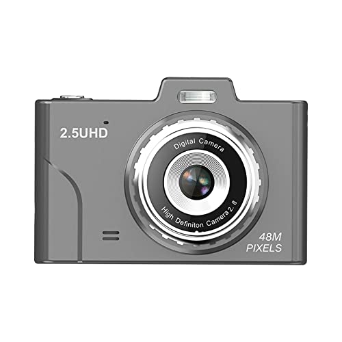 Capture Stunning Photos & Videos with Portable Camera – FHD 1080p, 48MP, 8X Zoom, Compact & Stylish (Dark Gray)