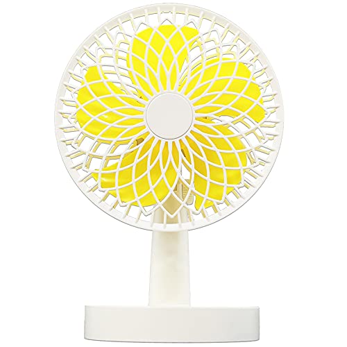 Powerful USB Desk Fan: 3 Speeds, Auto-Adjust Angle, Night Light