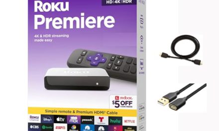 Upgrade to 4K Streaming: Roku Premiere with Wi-Fi, HDMI Cable, and Simple Remote