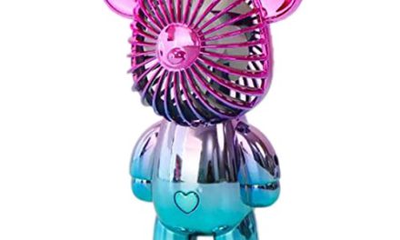 Portable Rechargeable Bear Fan: Colorful, Cute, and Powerful!