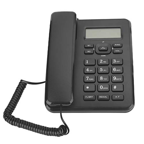 Black Kafuty-1 Landline Phone: Vibrant Ringtones, DTMF/FSK Caller ID