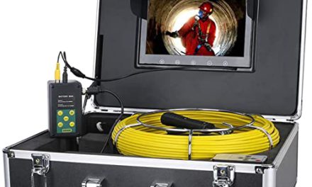 High-Resolution Waterproof Pipe Inspection Camera: Record & Rotate!