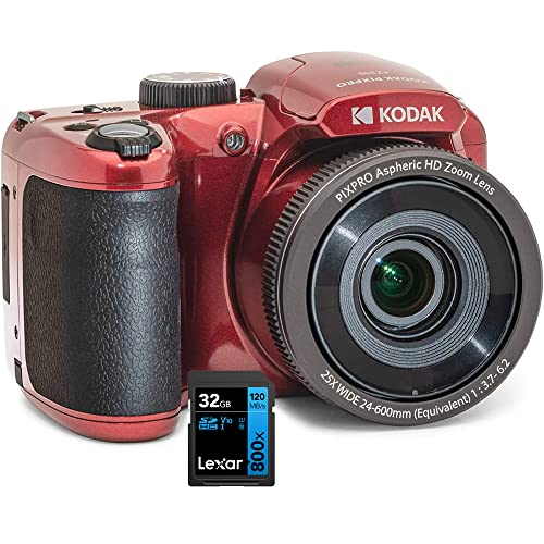 Capture life’s wonders with Kodak AZ255-RD camera and Lexar 32GB memory card!