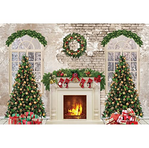 Enchanting Christmas Fireplace Backdrop: Capture Joyful Moments