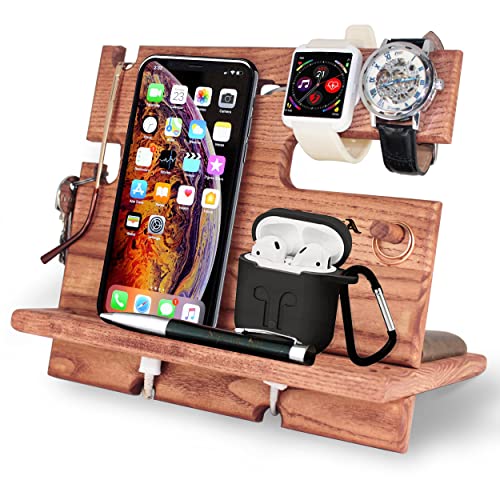 Wood Docking Station: Organize, Charge, and Style – Perfect Gift for Men