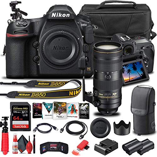 Capture Your World: Nikon D850 Body, 70-200mm VR Lens, 64GB Memory, Case, Corel Software, and More