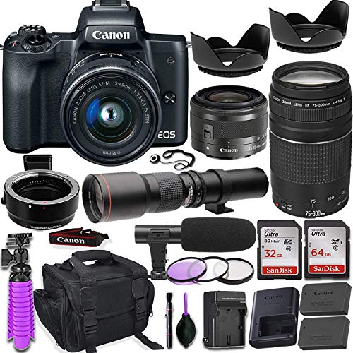 Capture the Moment: Canon EOS M50 Mirrorless Camera Bundle