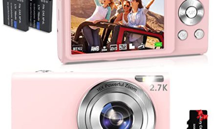 Capture Stunning Moments: 2.7K Vlogging Camera with Auto Focus, 48MP, 16X Zoom