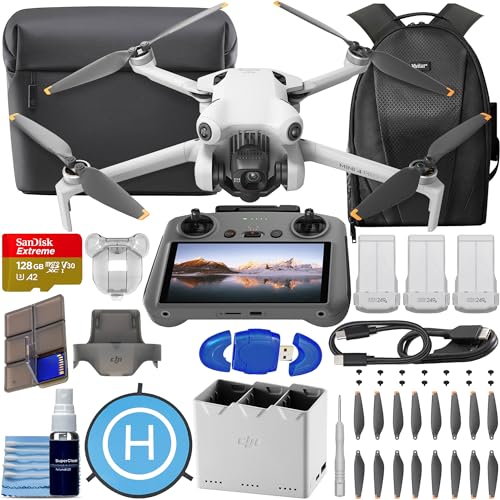 Ultimate DJI Mini 4 Pro Combo: Foldable 4K Drone, 34 Min Flight, Vision Sensing, 128GB Card & Pilot Kit!