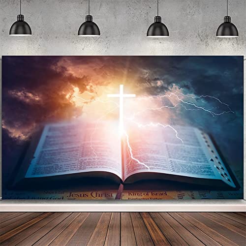 Glowing Resurrection: Jesus, Cross, Bless – Christian Photography Background