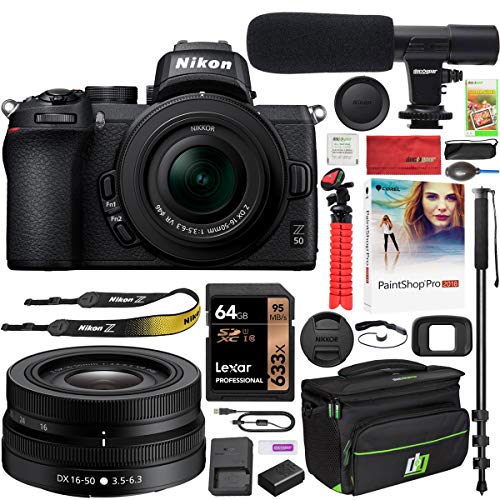 Capture Life’s Moments with the Nikon Z50: 4K UHD, NIKKOR Z DX Lens, and Deluxe Bundle