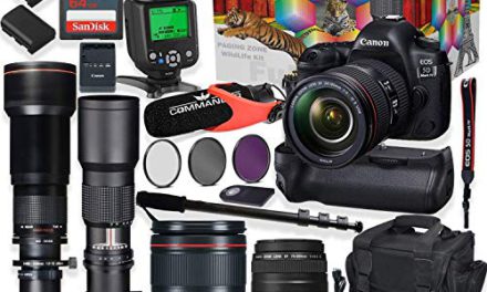 Capture Stunning Wildlife: Canon EOS 5D Mark IV DSLR Camera with 5 Lens Bundle