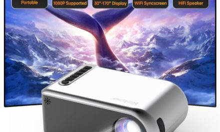 Wireless Mini Projector: HD 1080P for iPhone, Phone/Tablet/Laptop/TV Stick/Game