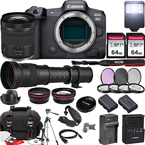 Ultimate Canon EOS R5 Mirrorless Camera Bundle: Capture, Zoom, and Cherish!