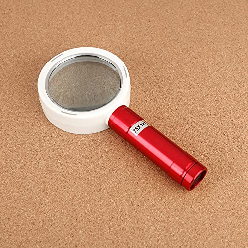 Powerful Handheld Magnifying Glass for Night Reading and Jewelry Appraisal