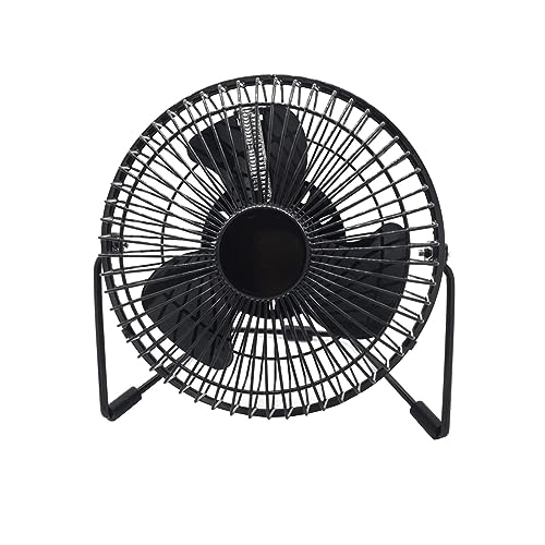 360° Rotating USB LED Clock Fan: Stay cool & stylish with this quiet, powerful 6″ desk fan!