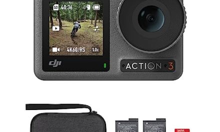 Capture Epic Moments: DJI Osmo Action 3 Combo – 4K Action Cam, Super-Wide FOV, Stabilization, Cold Resistant, 2 Batteries & 32GB microSD